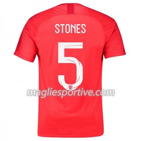 Completo Calcio Inghilterra Stones 5 Divisa Trasferta Mondiali 2018